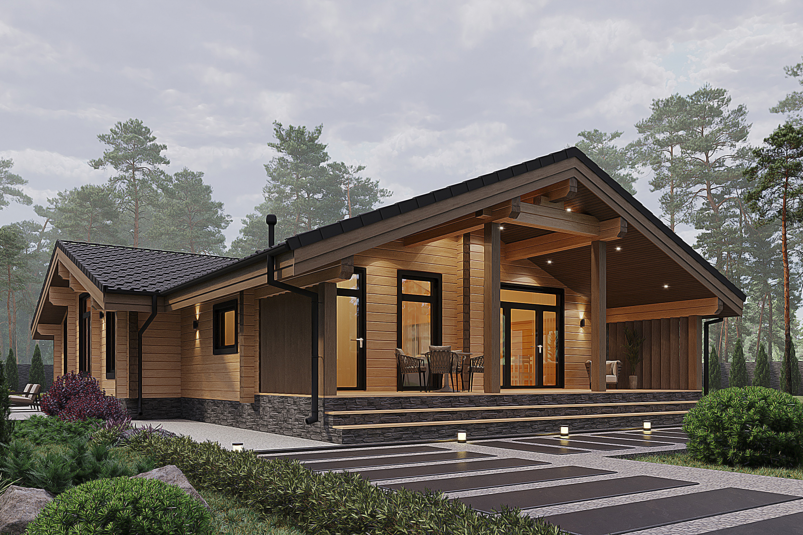 Дом из клееного бруса VZ-498